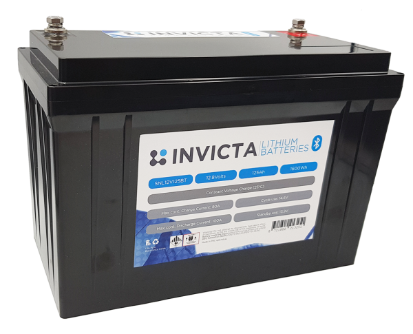 Invicta Lithium 12V 125AH with Blue Tooth